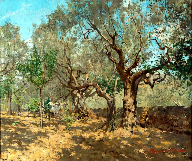 Among the olive trees in Settignano by Telemaco Signorini