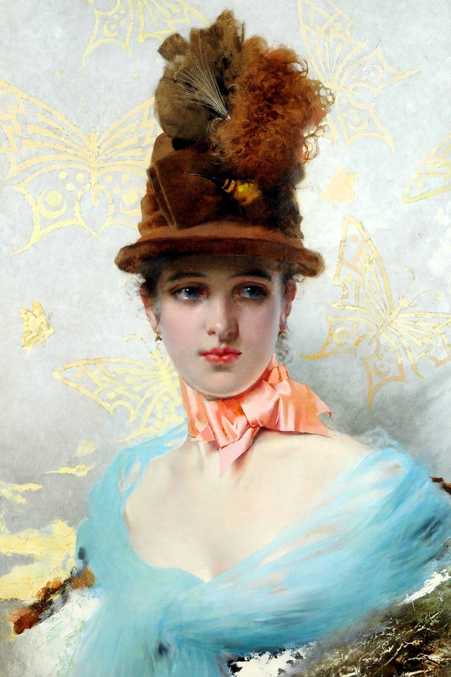 An elegant woman by Vittorio Matteo Corcos