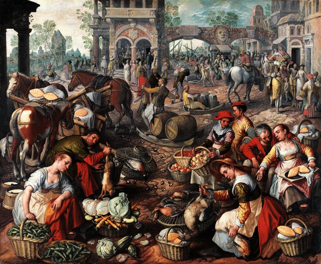 Market in the Square by Joachim Beuckelaer