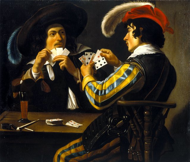 The Card Players by Theodoor Rombouts
