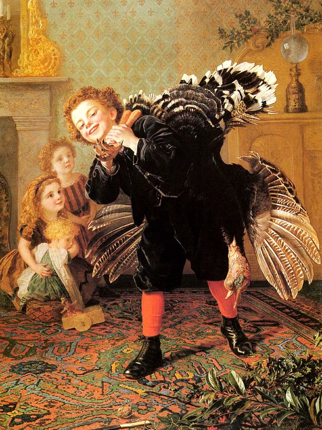 Christimas Time - Here's The Gobbler! by Sophie Gengembre Anderson