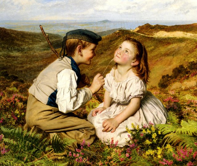 It's Touch and Go to Laugh or No by Sophie Gengembre Anderson