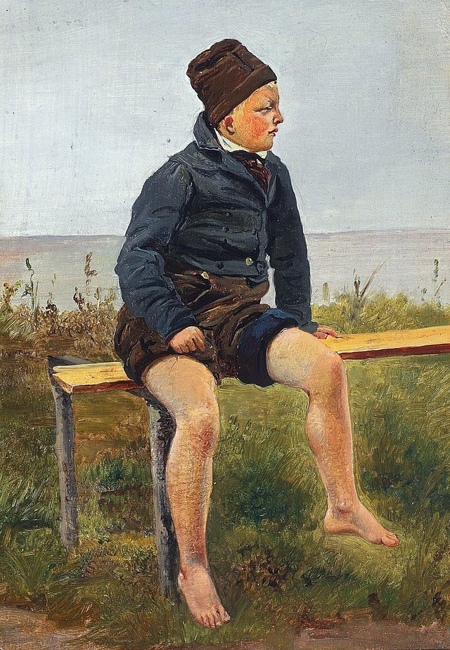A fisher boy. by Anders Christian Lunde