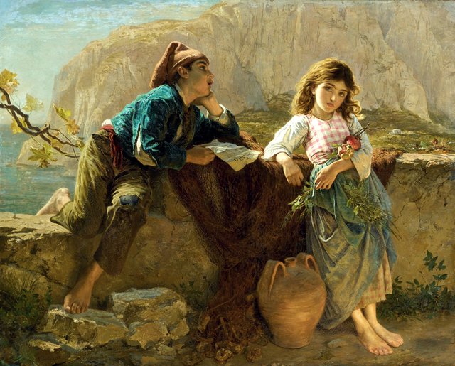 Fisherman's Children, Capri by Sophie Gengembre Anderson