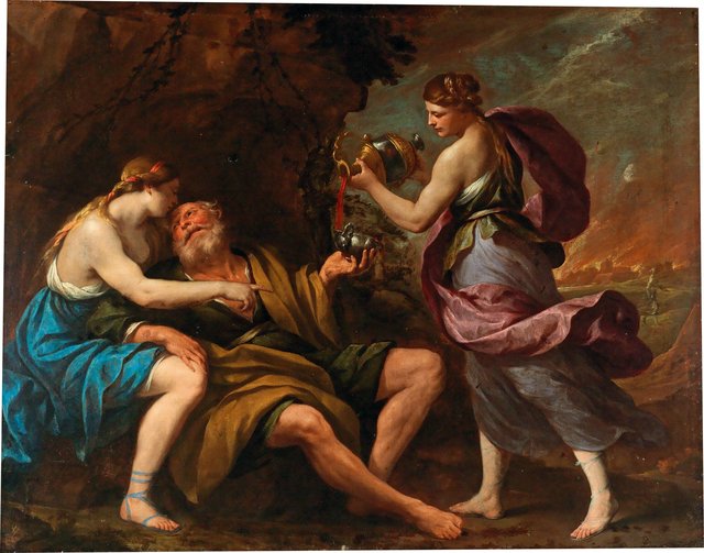 Lot and his daughters by Andrea Vaccaro