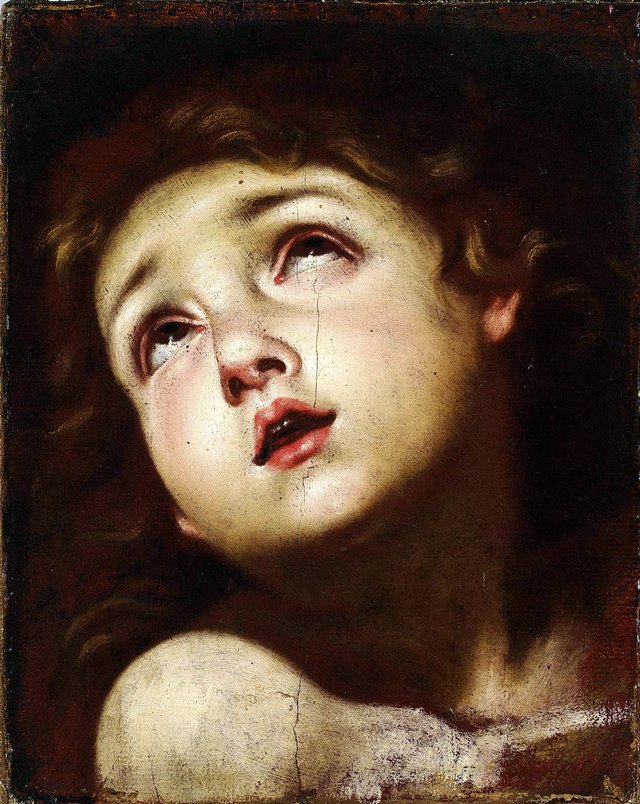 Study for the head of a child by Andrea Vaccaro