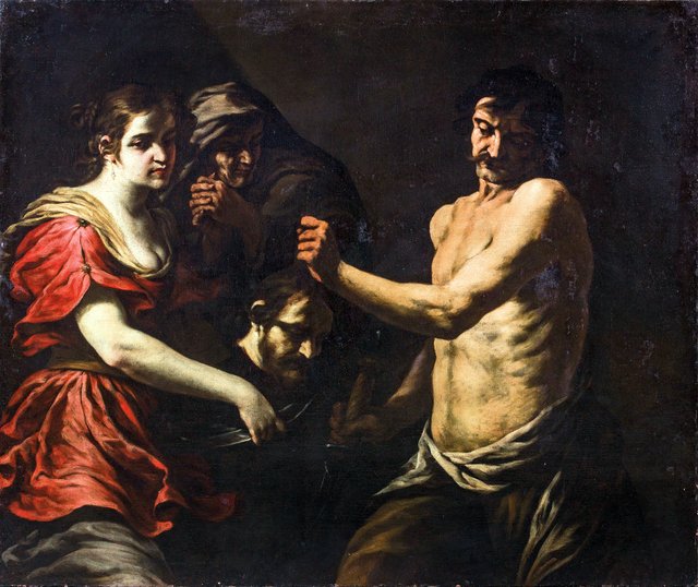 Salome receiving the Head of Saint John the Baptist by Andrea Vaccaro
