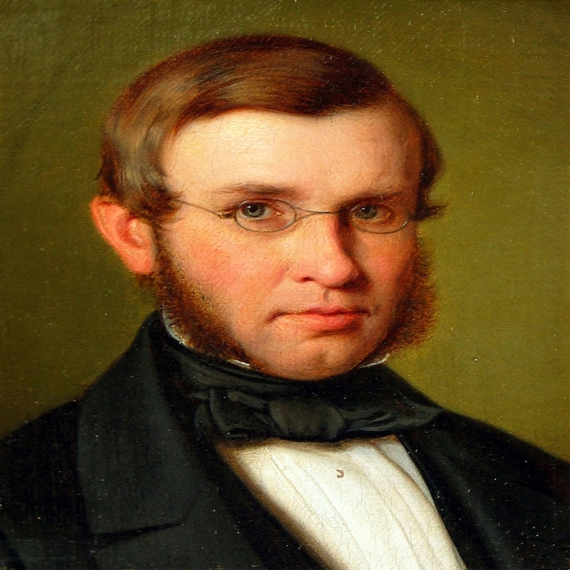 Portrait of a man. by Andreas Herman Hunæus