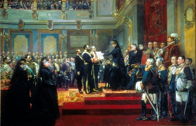 Jura de la Constitución por María Cristina by Francisco Jover y Casanova
