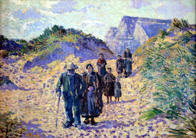 Retour de la messe par les dunes by Anna Boch