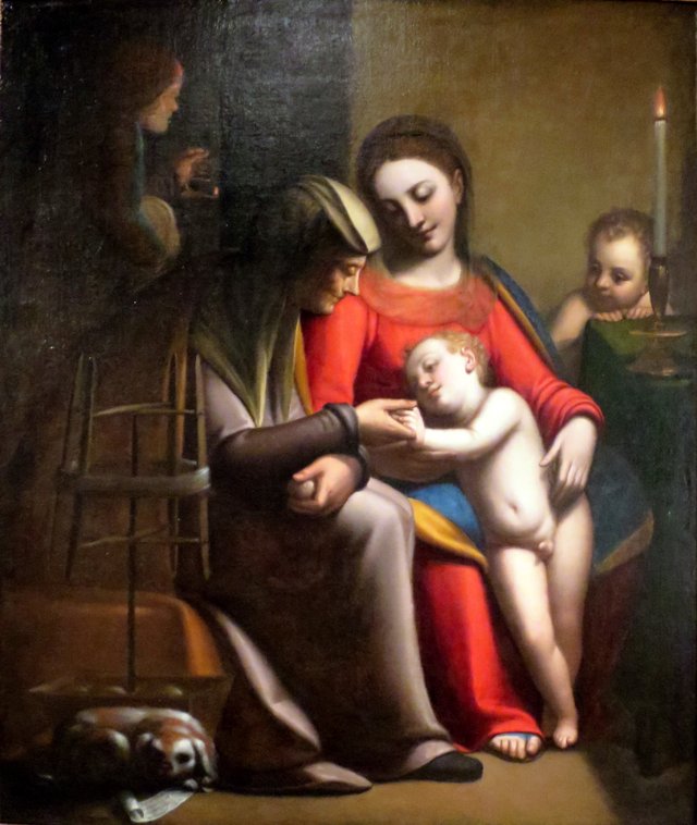 The Holy Family with Saints Anne and John the Baptist by Sofonisba Anguissola