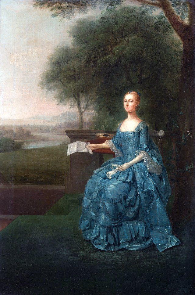 Anne Streatfeild, née Sidney, by Arthur Devis (c by Arthur Devis