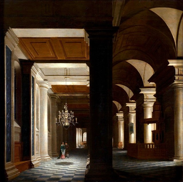 Interior of a Church. by Daniël de Blieck