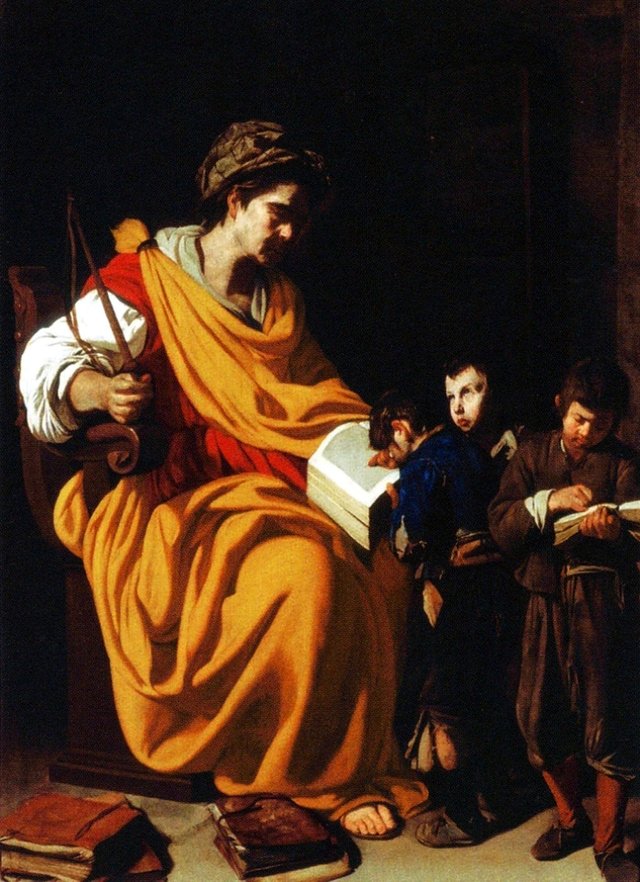 The schoolmistress by Aniello Falcone