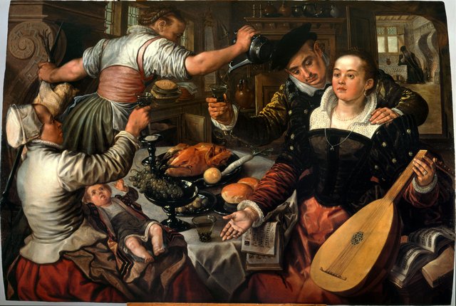 Kitchen scene with concert by Joachim Beuckelaer