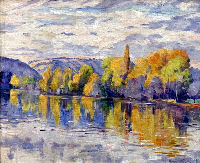 Banks of the Seine in autumn by Georgette Agutte