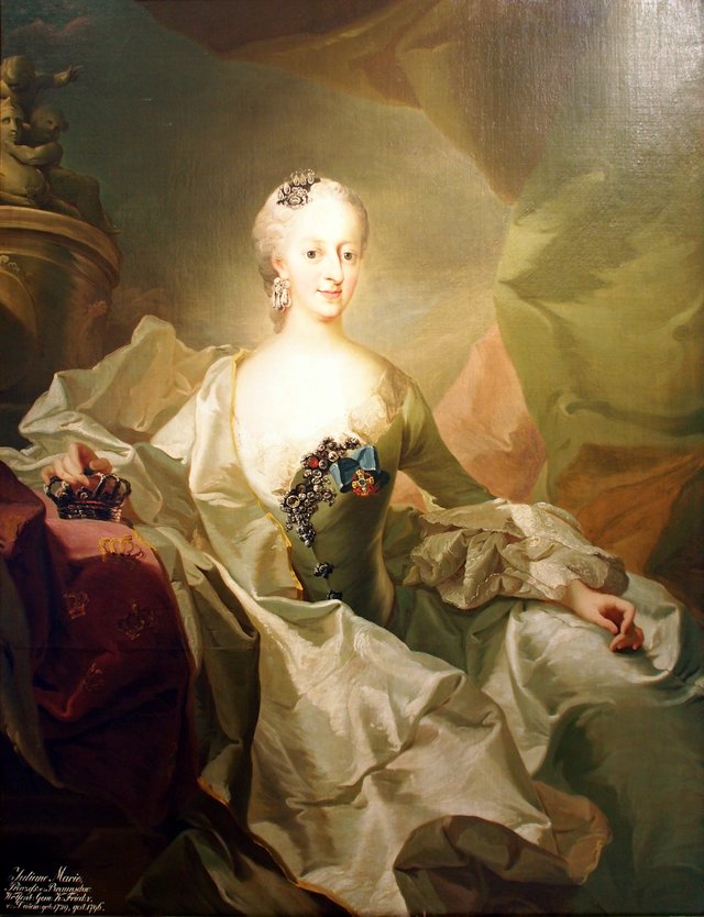 Portrait of Queen Juliane Marie of Denmark by Carl Gustaf Pilo