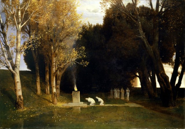 Sacred grove by Arnold Böcklin