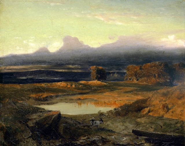 Landscape at Sunset by Arnold Böcklin