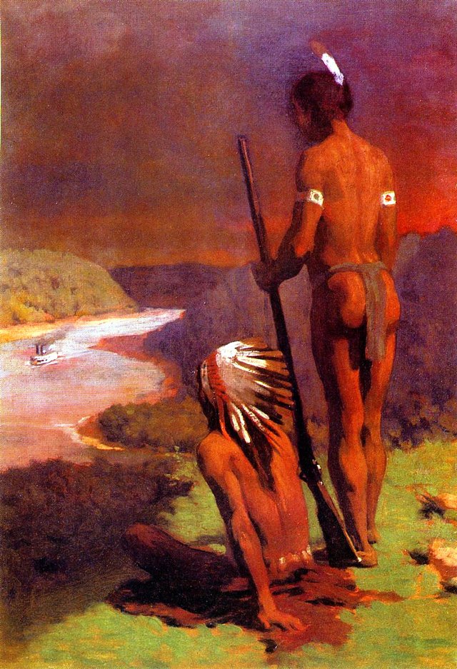 Indian on the Ohio. by Thomas Pollock Anshutz