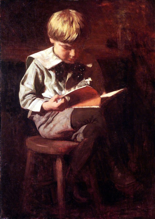 Boy Reading: Ned Anshutz by Thomas Pollock Anshutz