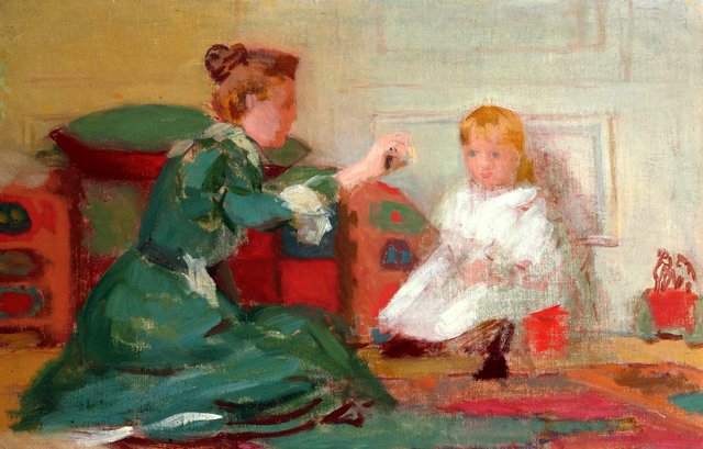 Mother and Child by Thomas Pollock Anshutz