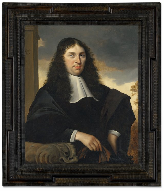 Portrait of a gentleman, half-length by Anthonie Palamedesz.