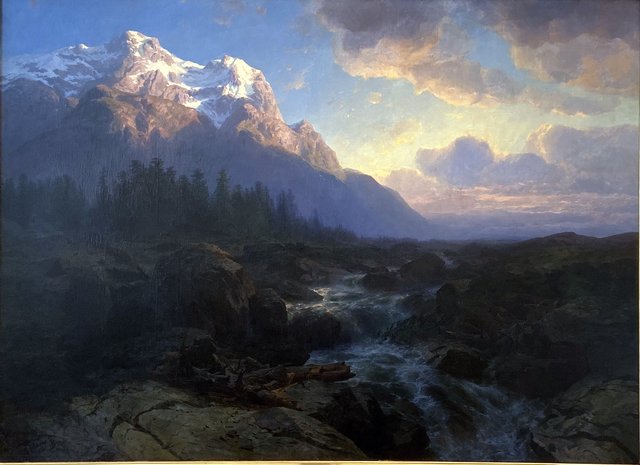 The Rosenlaui Valley with the Wetterhorn by Alexandre Calame