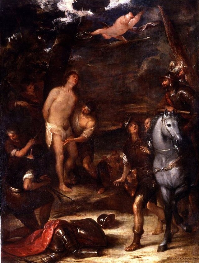 The martyrdom of Saint Sebastian by José Antolínez