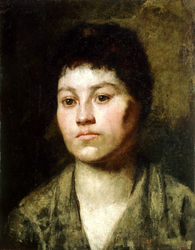Portrait of a girl by Anton Ažbe
