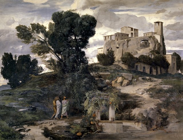 On the Way to Emmaus by Arnold Böcklin