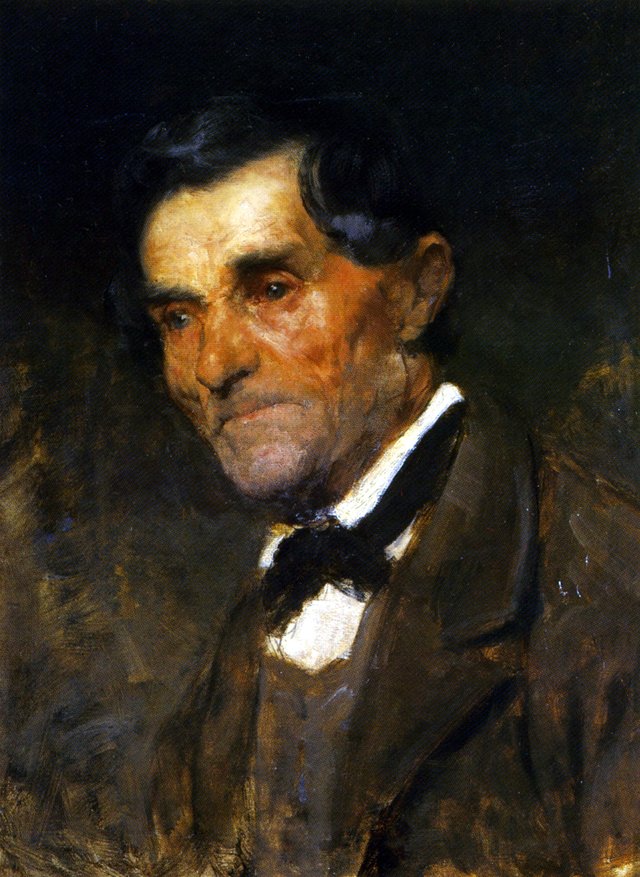 Man in a bow tie by Anton Ažbe