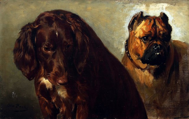 Two dogs. by Otto Bache