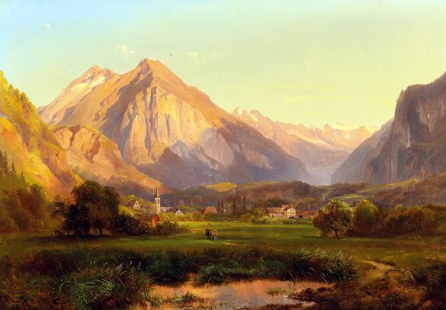 Alpine Landscape by Anton Hansch