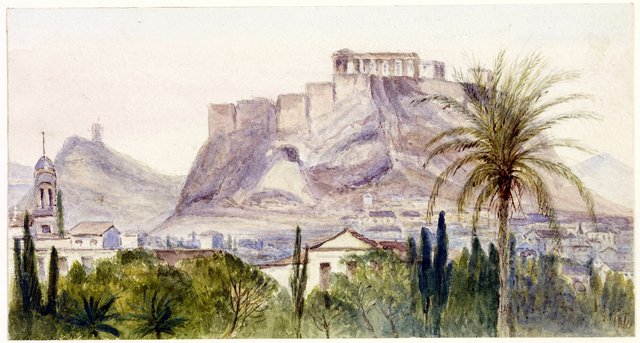 View from my window at Athens drawn at 7 o'clock in the morning by Alexandra of Denmark