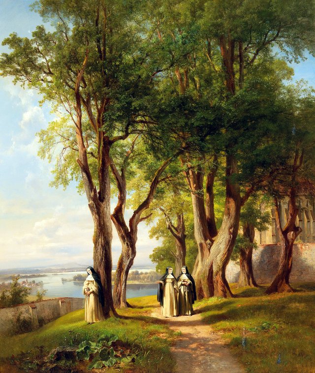 In the Nunnery Garden by Anton Hansch