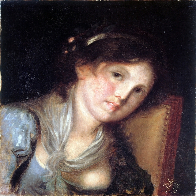 Portrait of a girl by Anton Ažbe