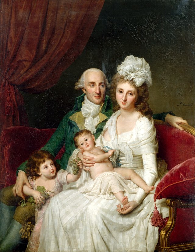 Portrait de Monsieur Olive, trésorier des Etats de Bretagne, avec sa famille by Marie-Geneviève Bouliard