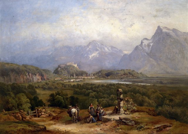 Weiter Blick auf Salzburg by Anton Hansch