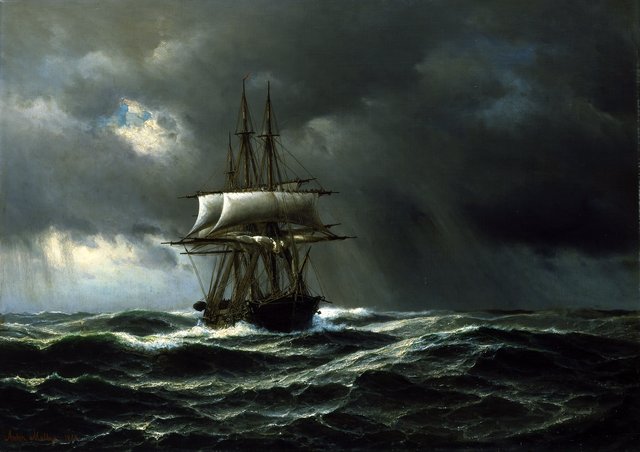 The hurricane. by Anton Melbye