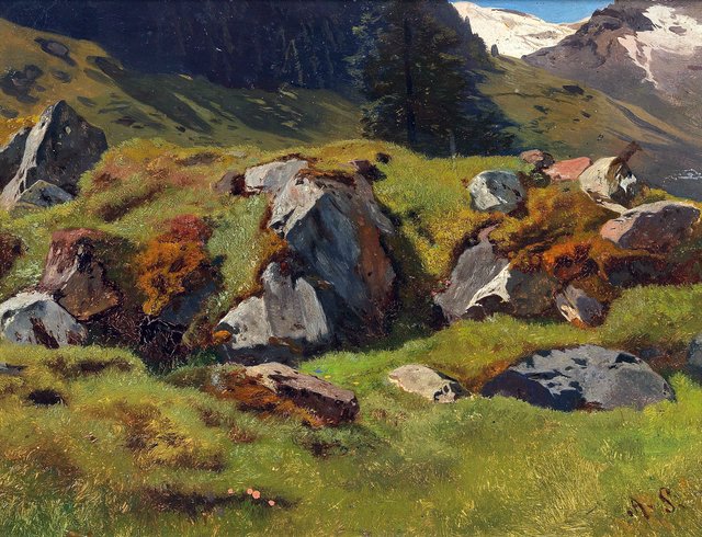 Study of Rocks at Ferleiten by Anton Schrodl