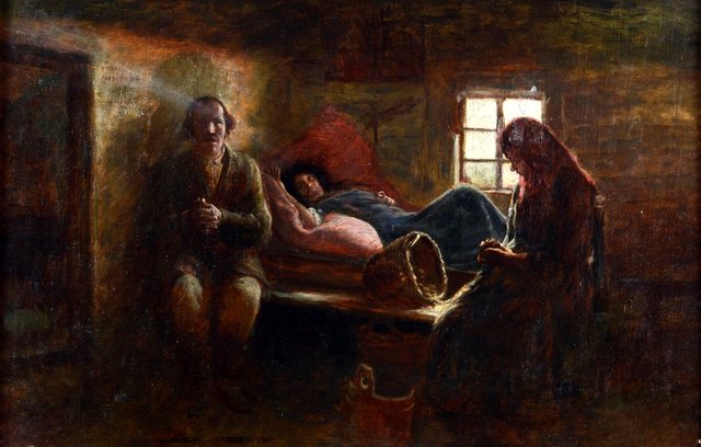 At the Bed by Antoni Piotrowski