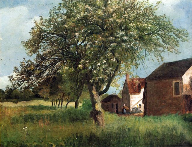 Blomstrende tre i Cernay by Kitty Lange Kielland