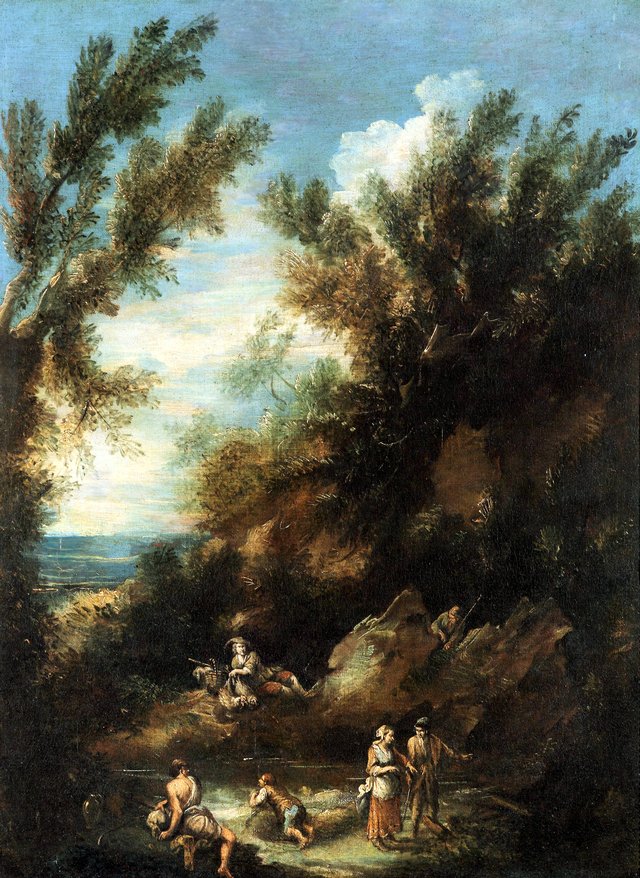 Landscape with Figure by Antonio Francesco Peruzzini