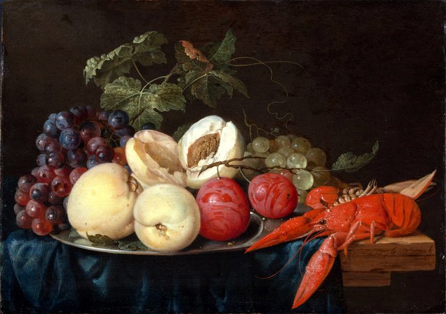Still life with fruit and a lobster by Jan Davidsz. de Heem