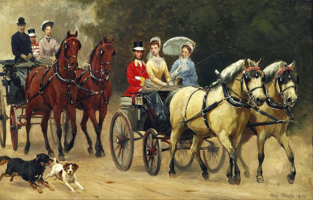 The Royal family on an excursion by Otto Bache