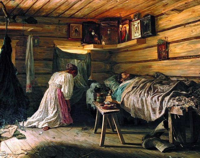 Sick Husband by Vassily Maximov