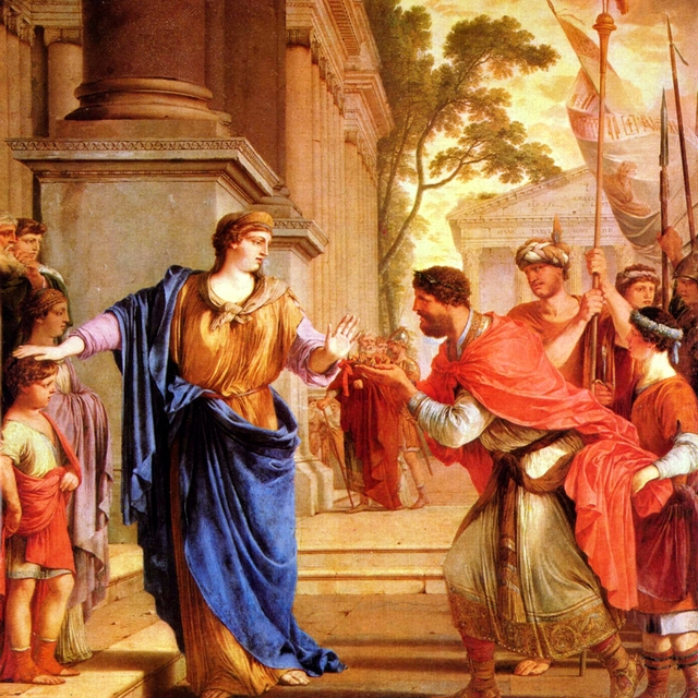 Cornelia rejects the crown of the Ptolemies by Laurent de La Hyre