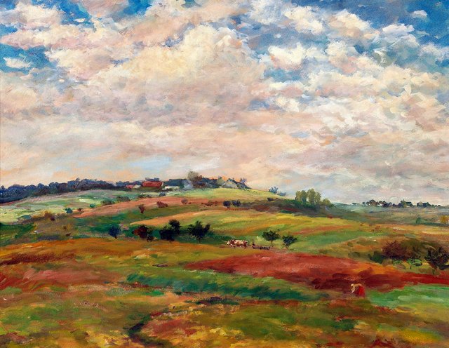Follower Pasture Landscape in the Summer Light by Antonín Slavíček