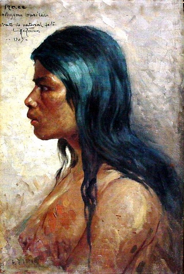 Head of an Indian (Fracé) by Antônio Parreiras